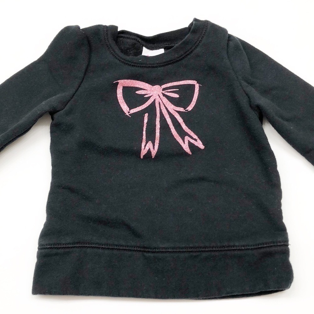 Circo black and pink glitter bow sweater